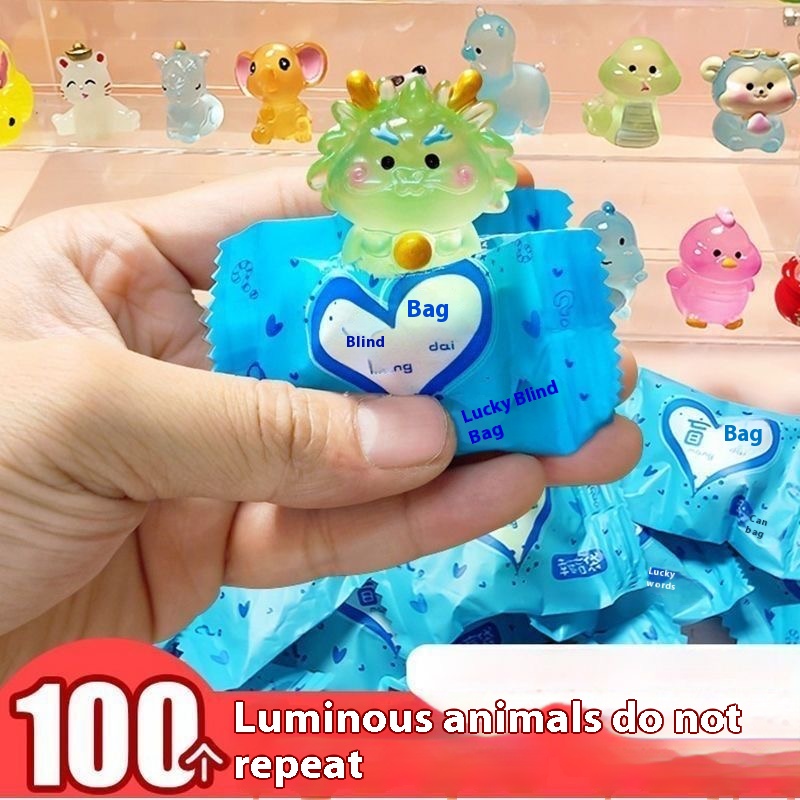 Home Security Box - 100 Stück Mini Leuchtende Harz-Blindbox-Modelle Kleine