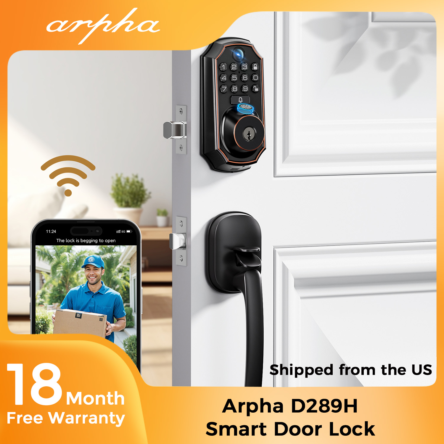 ARPHA D289H Smartes Türschloss – Home Security Front Door Camera Bewertung und Preis